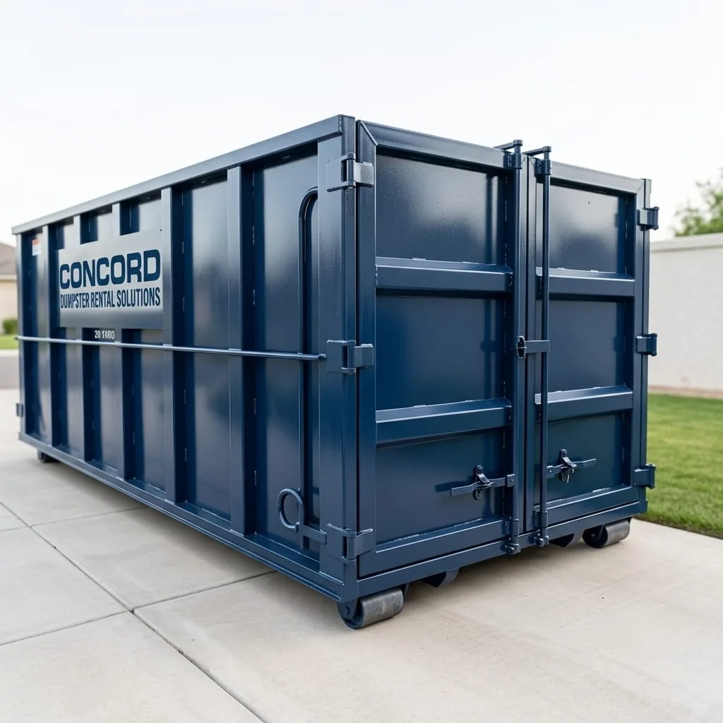 Roll-off container used for estate cleanout & junk removal in Concord NH